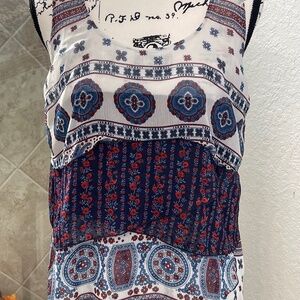 279- Energe Like New Red/Blue Multicolor Sleeveless Top Size Petite Medium